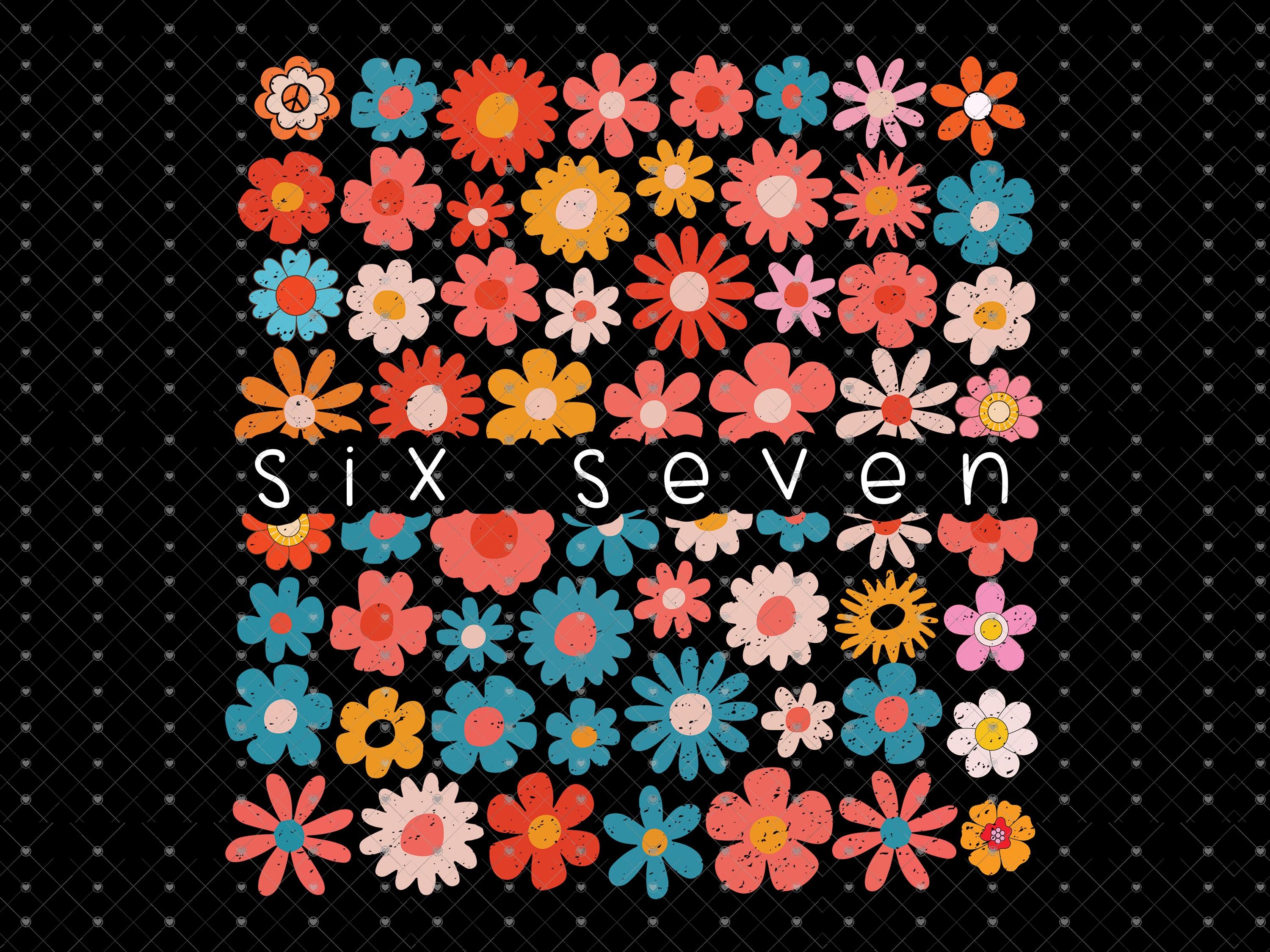 Six Seven Meme PNGデザイン昇華DTF、6 7 Memes png、Funny Number