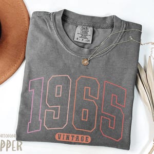 Classic 1965 Shirts For Women, Vintage 60th Birthday Year Number Tshirt For Him, 60th Milestone Best Friend Bday Gift For Her, 60 Bday Shirt