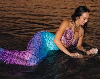 Top de sirena con cuerda de silicona