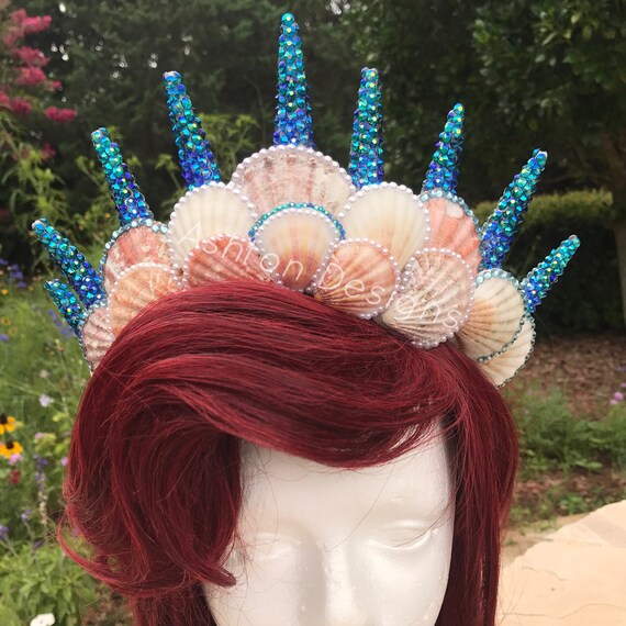 *Custom Women’s Seashell Mermaid Crown Custom Mermaid Crown: Seashell Sea Queen Tiara, Burlesque  main image 3