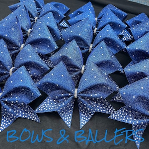 Cheer Bow Rhinestone Cheer Bow Team Cheer Bow Competition Cheer Bow Game Day Cheer Bow Rhinestone Heavy Tail Rhinestone Bow Cheer Gift