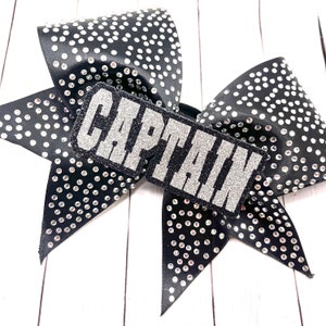 Captain Bow Centers Cheer Bow Center for Cheerleading Bow Centers Custom Bow Center Team Bow Centers Team Cheer Gift Removable