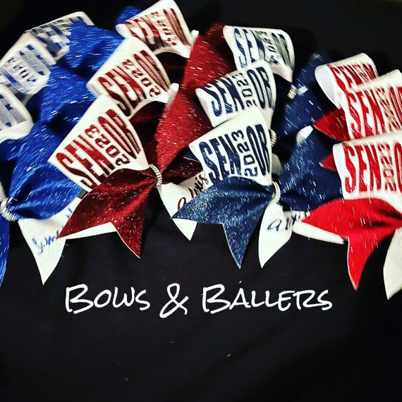 BOWSandBALLERS Keychain Cheer Bow Personalized Cheer Bow Bag Tag Mini Cheer Bow with Name Custom Cheer Gift by Bows and Balllers