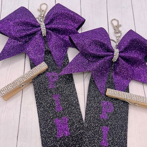 Pin Me Bow Pin Trading Ribbon Pin Me Ribbon PinMe Competition Cheer Bow for Cheer Pins Cheer Pin Ribbon Team Gift Cheer Gifts Custom Bow