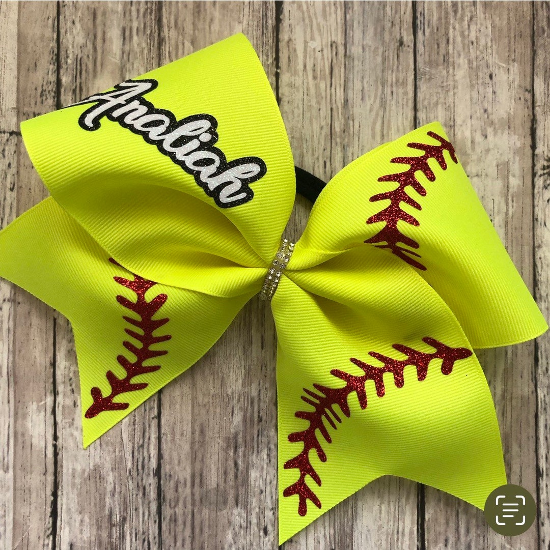 Softball Bow Softball Hair Bow Softball Team Bow Softball Hair Bow Team