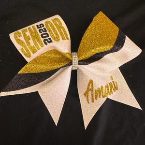Senior Cheer Bow Senior Gift Senior Night Hair Bow Senior Cheer Bow Personalized Senior Bow Softball Senior Bow volleyball Senior Bow