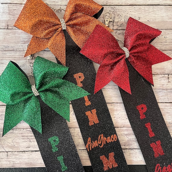 Cheerleading Competition Gift Idea for Cheer Comp Pin Me Bag Bow