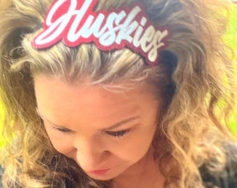 Personalized Glitter Headband Custom Glitter Elastic Headband School Spirit Hair Accessory Personalized Sparkly Headband Teacher Gift