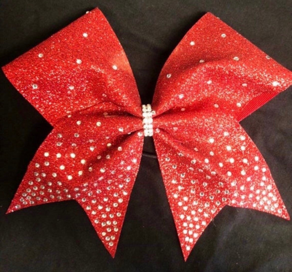 Gold Glitter Rhinestone Bow / Glitter Cheer Bow With Lots of - Etsy