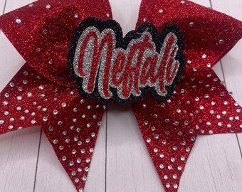 Bow Center 3D Bow Center Custom Bow Center for Cheer Bow Center Personalized Cheer  Team Bow center School bow center Name Center for bows