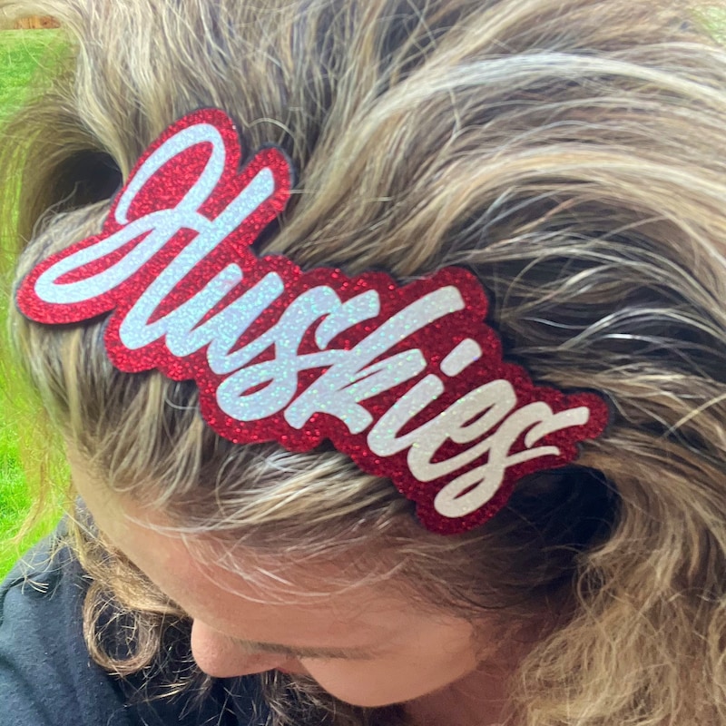 Glitter Headband Mom Headband for Team Sport Headband Glitter School Headband Dance Headband Cheer Headband Team Gift Idea Headband for Mom