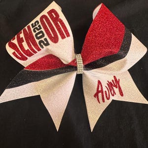 Senior Cheer Bow Senior Gift Senior Night Hair Bow Senior Cheer Bow Personalized Senior Bow Softball Senior Bow volleyball Senior Bow
