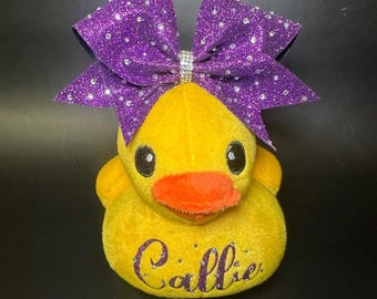 Cheer Duck Personalized Cheer Gift for Competition Gift Good Luck Duck Cheer Bow Cheerleading Gift Cheer Team Gift Bulk