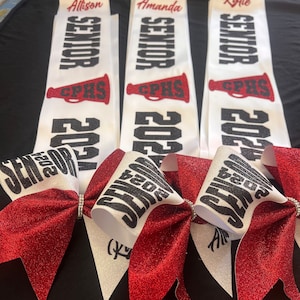 Senior Graduation Sash Class of 2026 Sash and Bow Set Senior Photo Prop Senior Year Gift Senior Spirit Week Graduation Gift for Her