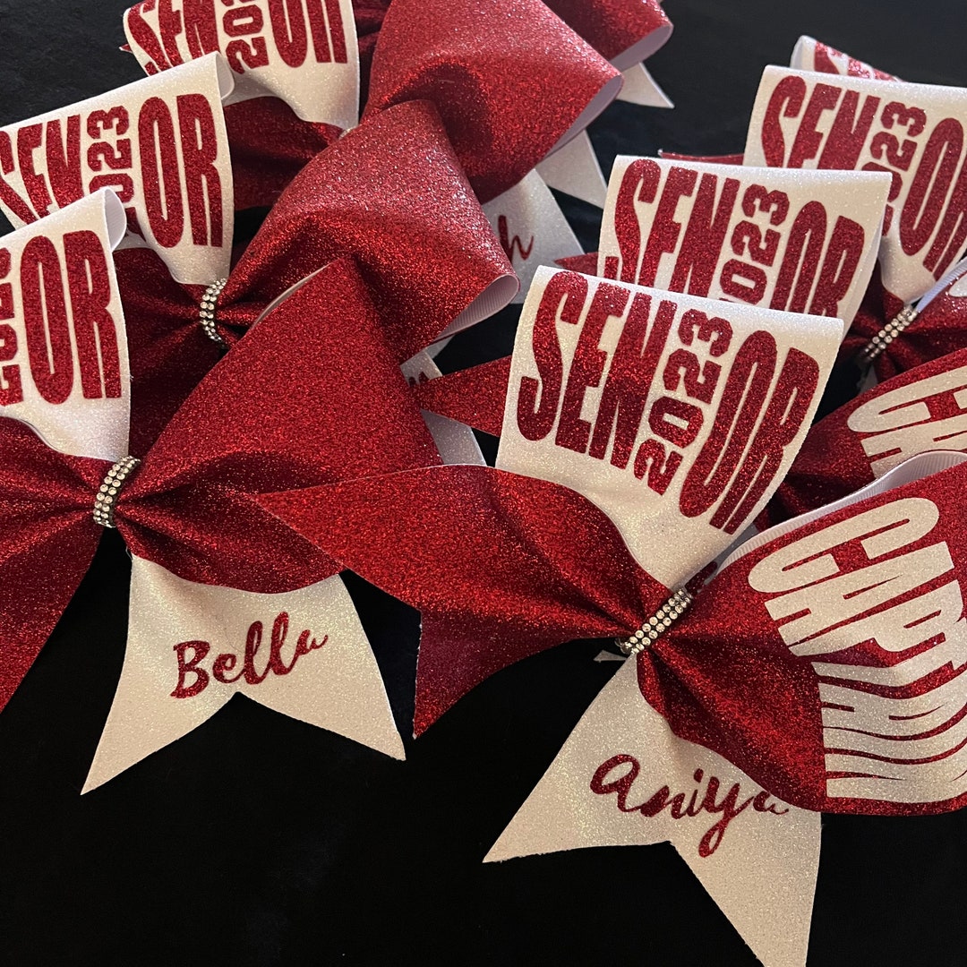 SENIOR Cheer Bow Custom Senior Bow With Name Senior 2025 Gift Bow for ...