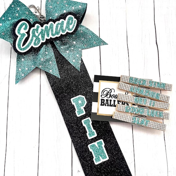 Pin Me Ribbon With Rhinestones Pin Me Bow Cheer Pins Cheer Bow Bag