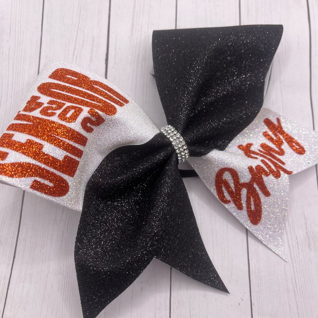 Senior 2025 Cheer Bow With Name and Rhinestones Senior Bow Senior Gift ...