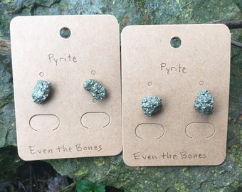 Raw Pyrite Earrings, Pyrite Earrings, Rough Pyrite Earrings, Pyrite Stud Earrings, Pyrite Studs, Rough Pyrite Studs, Pyrite Nugget Earrings