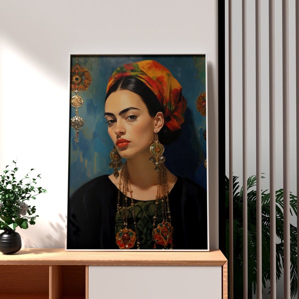 Moroccan Woman Wall Art, Woman Portrait, Moroccan Wall Art, Printable Poster, Oriental Woman, African Art, Women of Morocco, Magic Realism