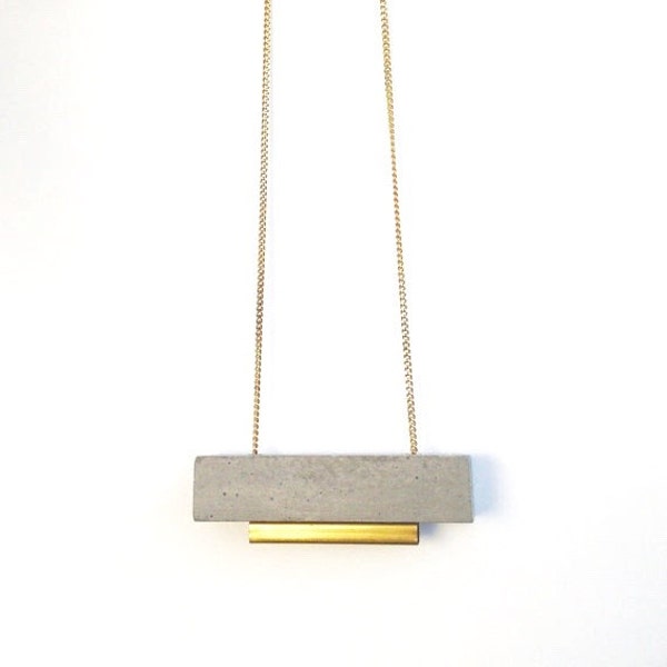 Concrete rectangle necklace