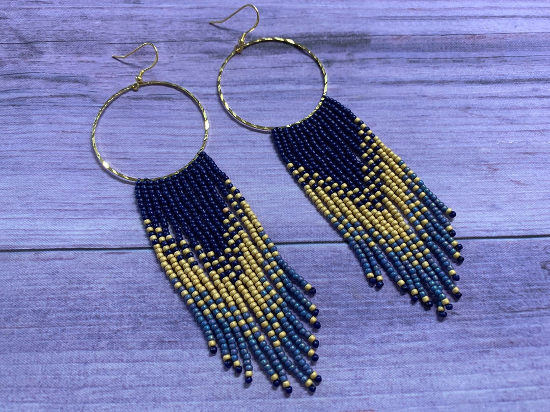 Boho-Ohrringe Mit Quasten & Fransen – Kreisrunde Creolen Aus Baumwolle, Im Boho-Style