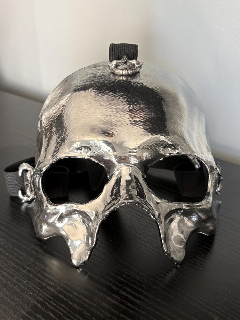 Ghost Mask - Inspired By- Papa Emeritus V - Papa 5 - Perpetua - Skeleta Half Adjustable Mask - Skeletour - Bolo Tie - Cosplay image 4