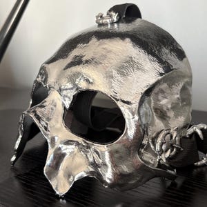 Ghost Mask - Inspired By- Papa Emeritus V - Papa 5 - Perpetua - Skeleta Half Adjustable Mask - Skeletour - Bolo Tie - Cosplay image 2