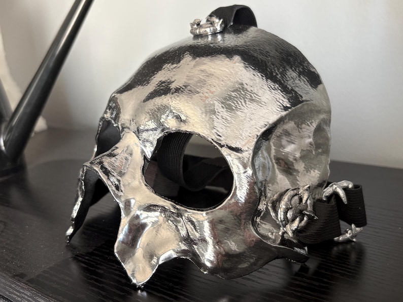 Ghost Mask - Inspired By- Papa Emeritus V - Papa 5 - Perpetua - Skeleta Half Adjustable Mask - Skeletour - Bolo Tie - Cosplay image 2