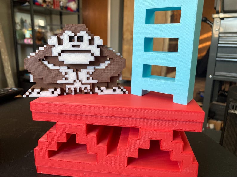 Donkey Kong Shelf [inspired By] 7 Piece Set Wall Art - Nintendo - Game ...