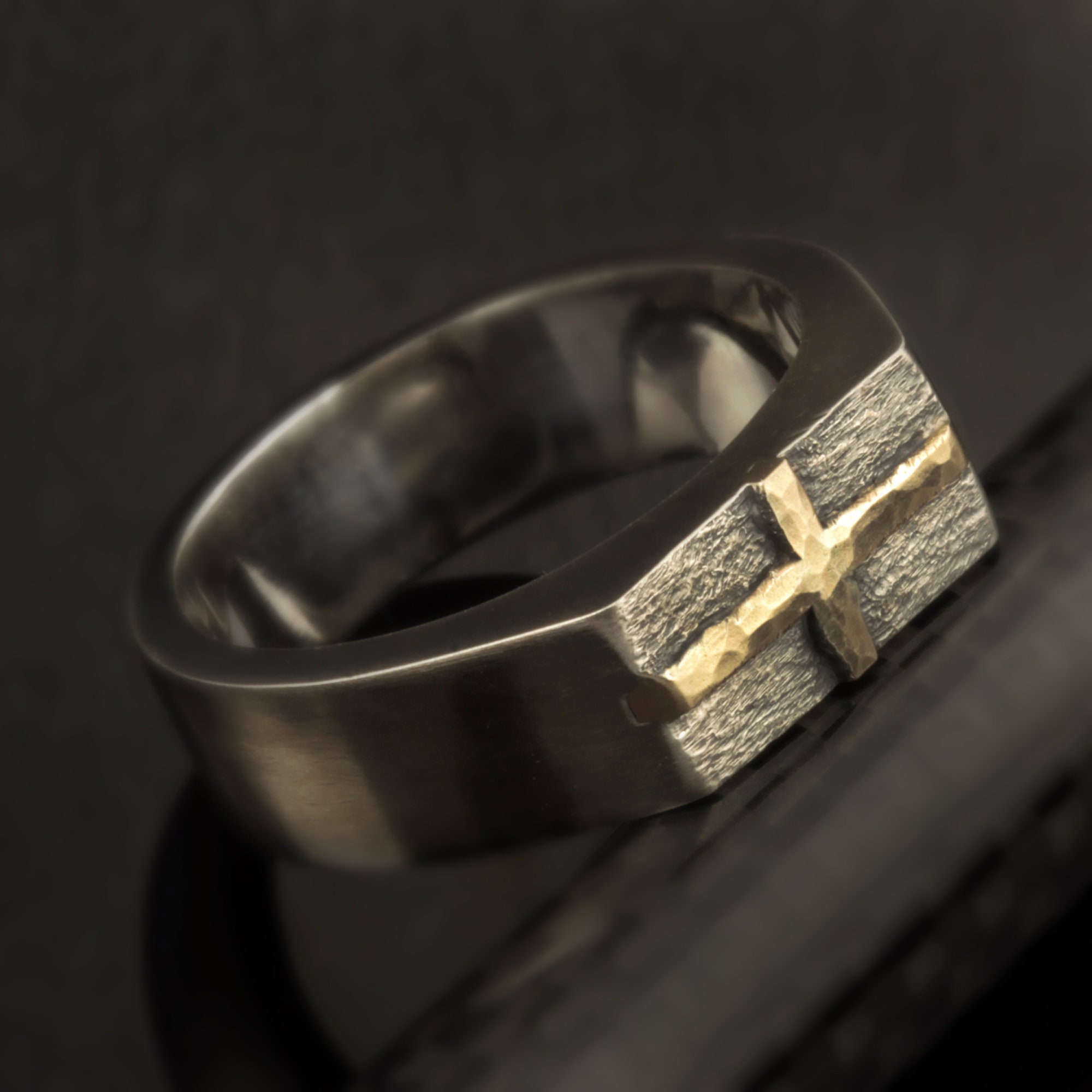 Mens cross Ring Mens Band Mens Jewelry christian ring Etsy