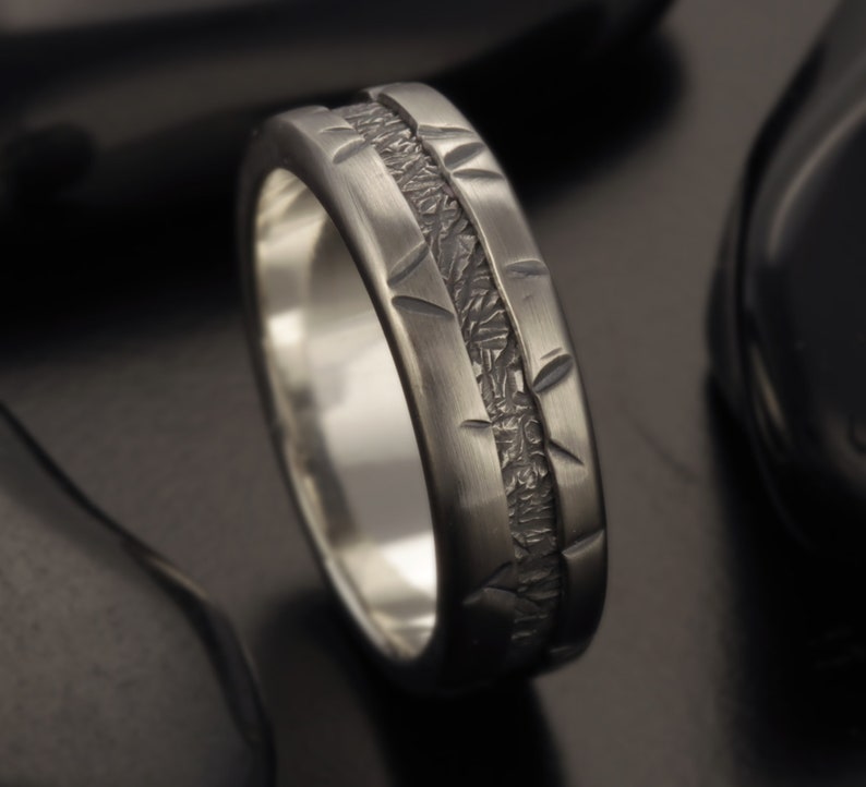 Unique Men Ring, Artisan Men Silver Band, Silver ring, Custom Design Ring, Black Man Ring, Gift for men, RS-1308 image 4