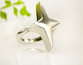 Silver Star Ring, Unisex Ring, Men And Women's Ring, North Star Ring, Mens Star Ring, Women's Star Ring, Silver Statement Ring, RS-1021