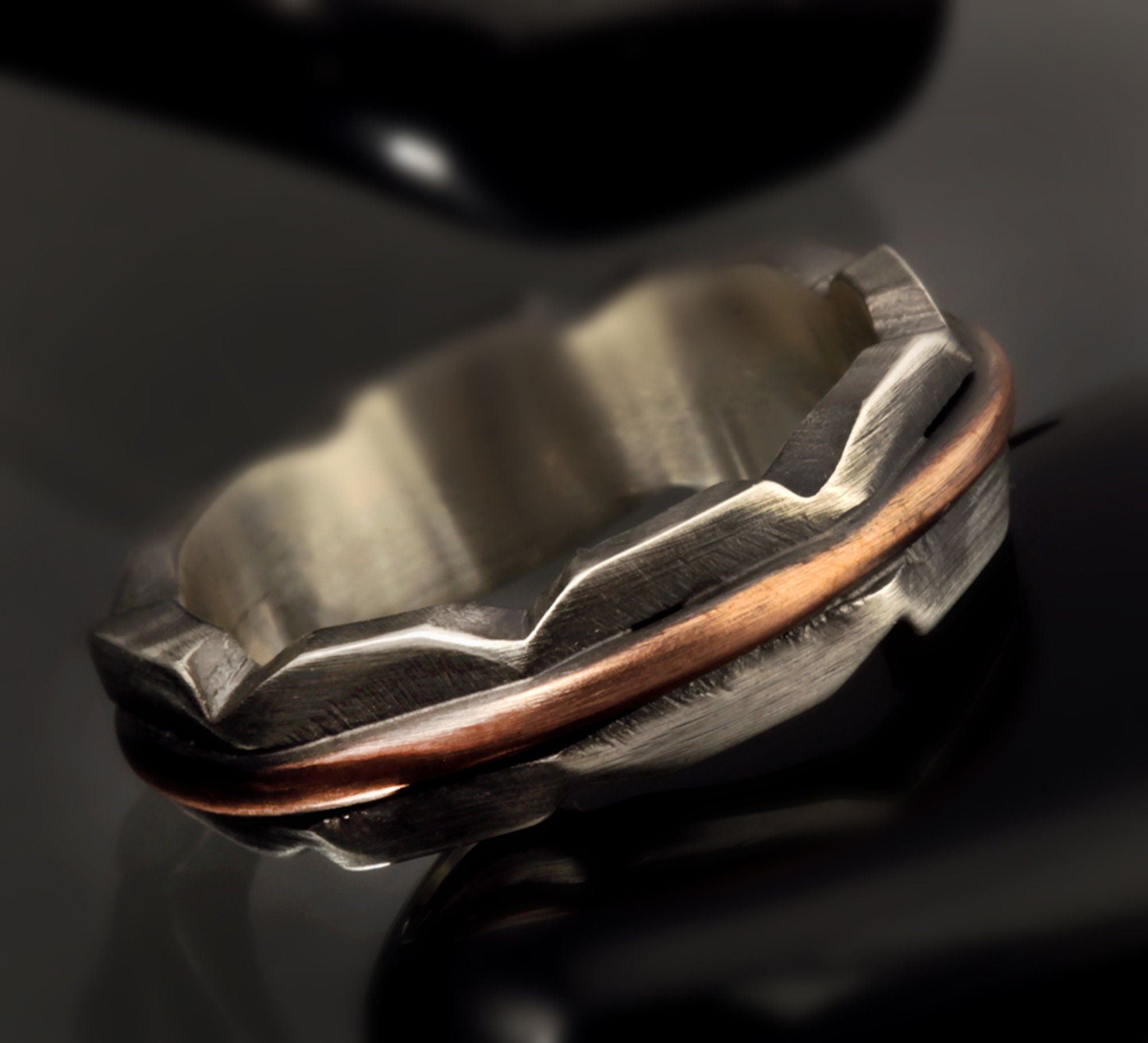Man Silver Ring Men Wedding Band Men Unique Wedding Ring - Etsy