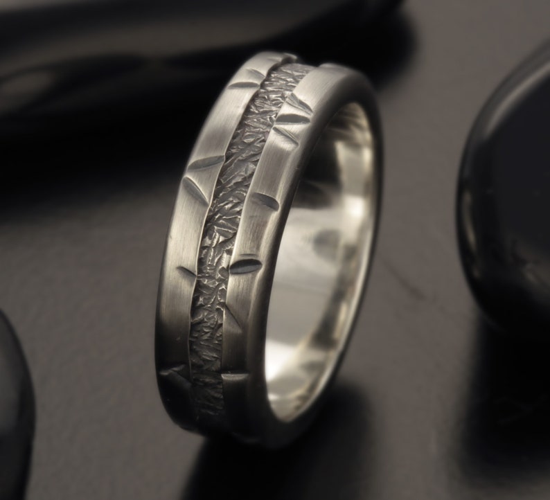 Unique Men Ring, Artisan Men Silver Band, Silver ring, Custom Design Ring, Black Man Ring, Gift for men, RS-1308 image 5