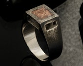 Mens signet ring, Square signet ring, Engraved signet ring, Mens ring, Cool Ring, Signet Ring for Him, Husband gift, Gift for men, -1185
