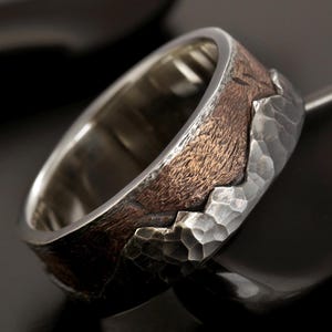 Sterling silver ring, Mountain ring, Man engagement ring, Men Band, Silver man ring,  Men Ring,  RS-1296
