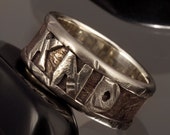 Men signet ring, Unique mens Ring, Add Custom Letter, Signet ring, Men's Jewelry, Gift for men, Boyfriend Gift, Husband Gift,  RS-1254