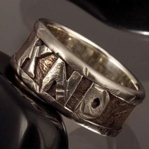 Anillo de sello para hombre, anillo único para hombre, agregar letra personalizada, anillo de sello, joyería para hombre, regalo para hombre, regalo para novio, regalo para esposo, RS-1254