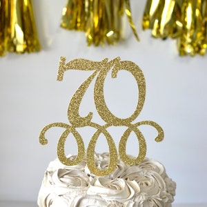70th Birthday Cake Topper, 70 Years Loved Blessed, Seventy, 70th Birthday, 70 and sassy, Happy Birthday Grandma Cake. Grandpa, 70 Years Old