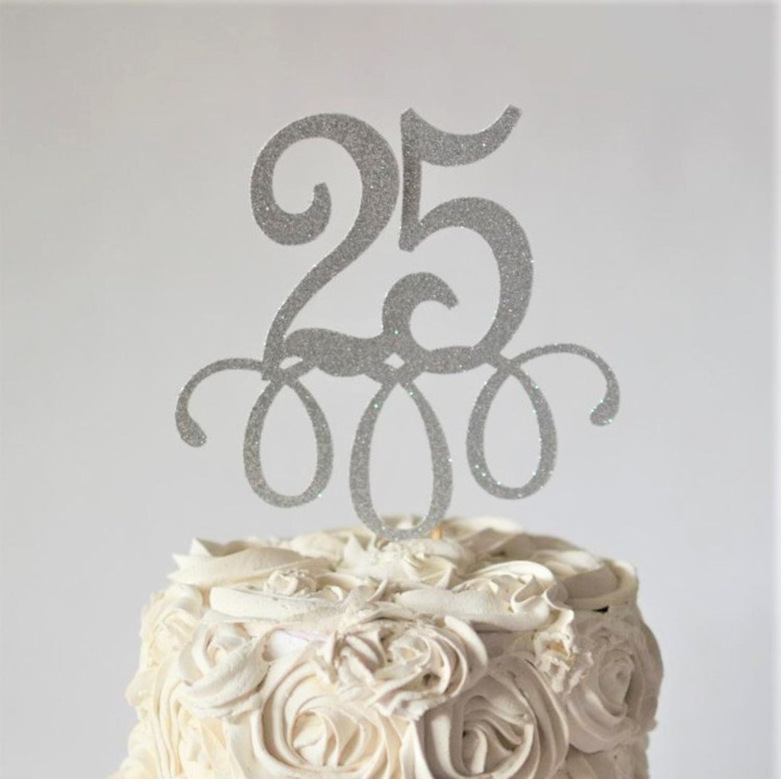 Glitter 25 Cake Topper Twenty Five 25th Birthday 25 - Etsy
