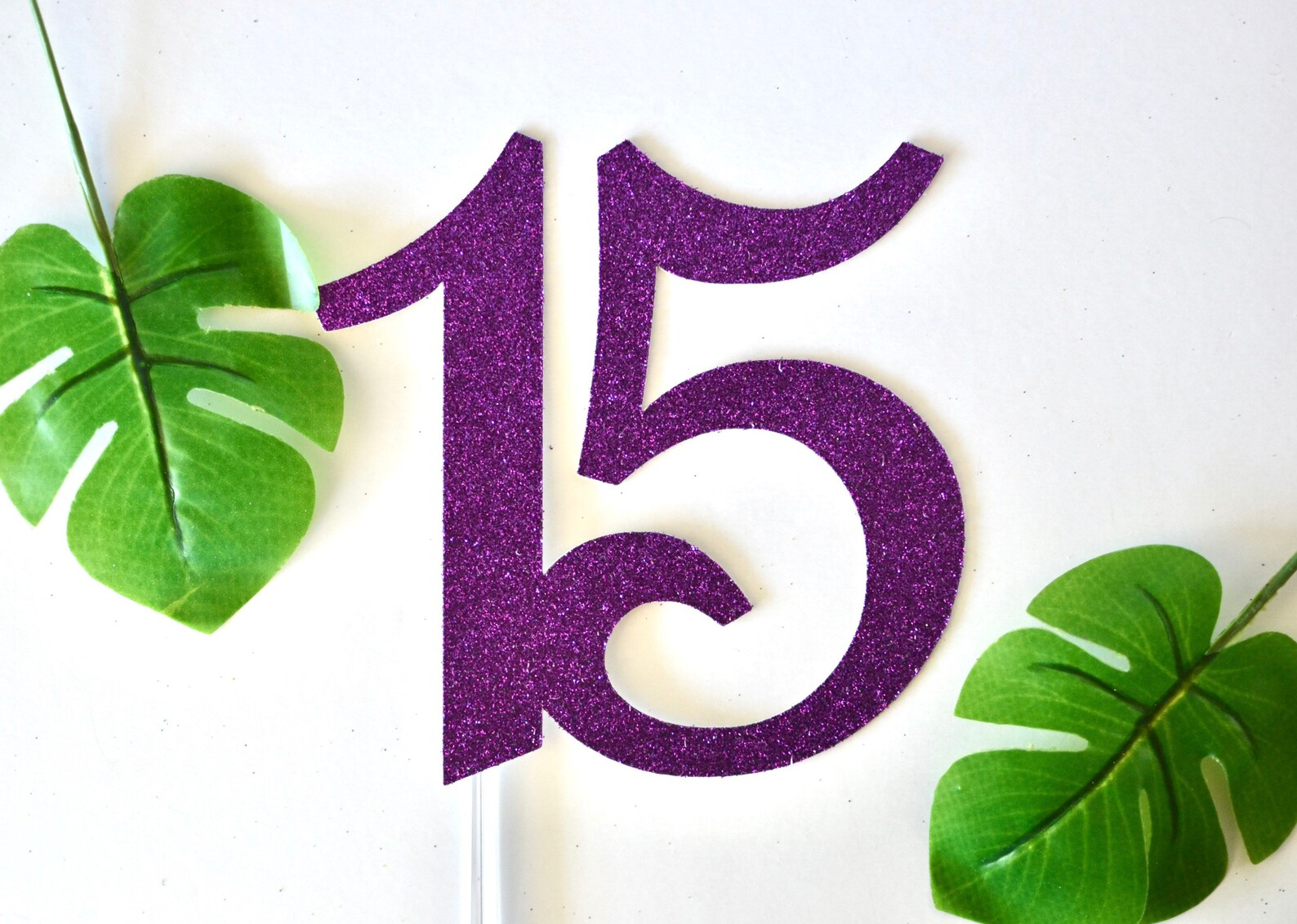 Glitter 15 Birthday Age Cake Topper, 15th Birthday, Quince Birthday ...