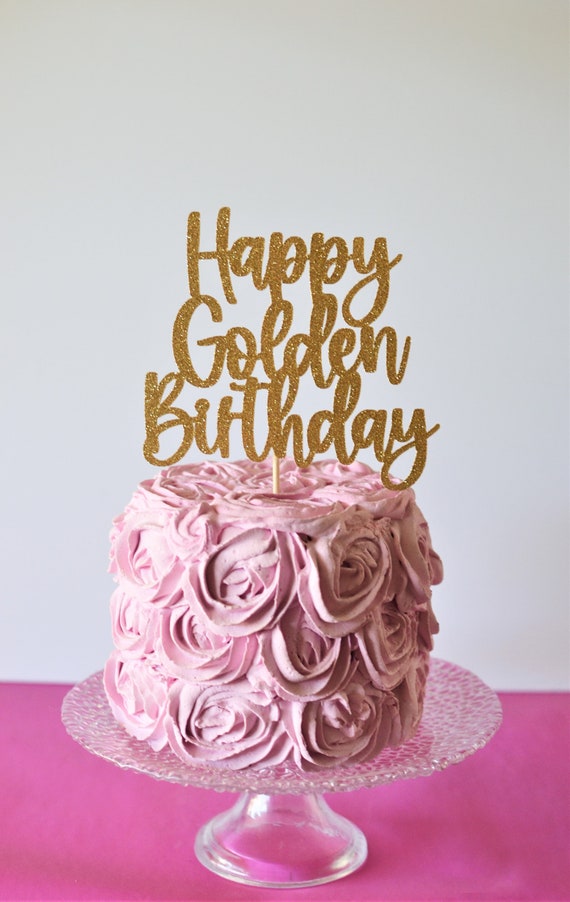 Décoration de gâteau Happy 30e anniversaire - Paillettes d'or rose