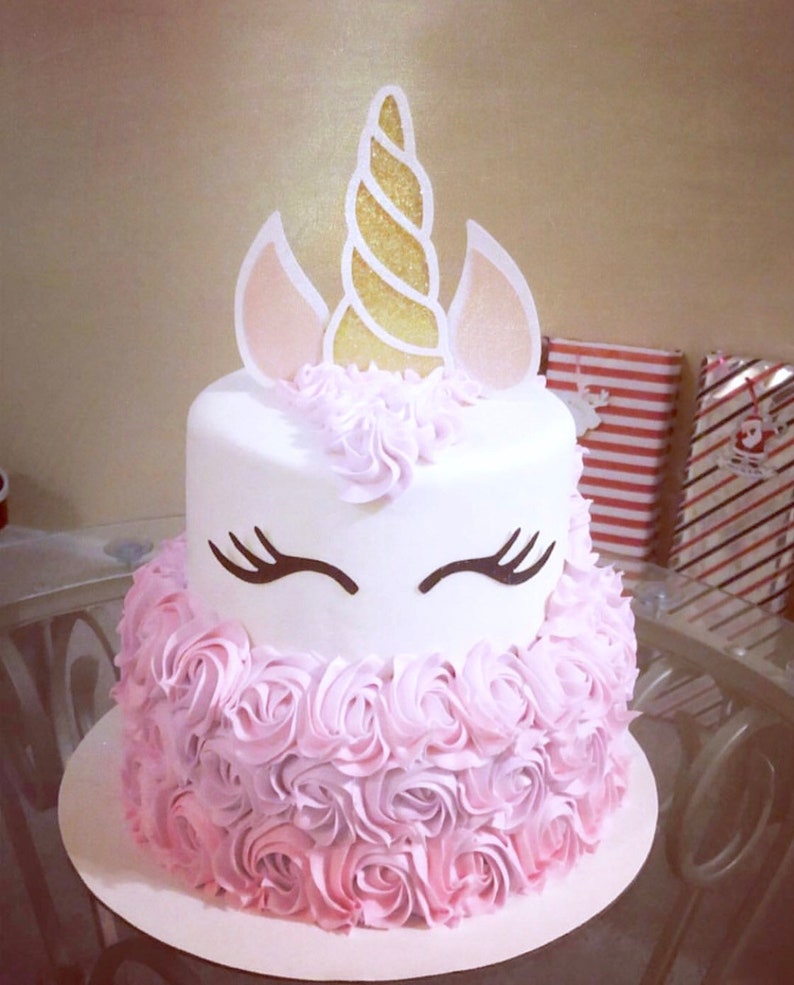 Lola Glitter Unicorn Cake Topper Kit Fairy tale Party Etsy