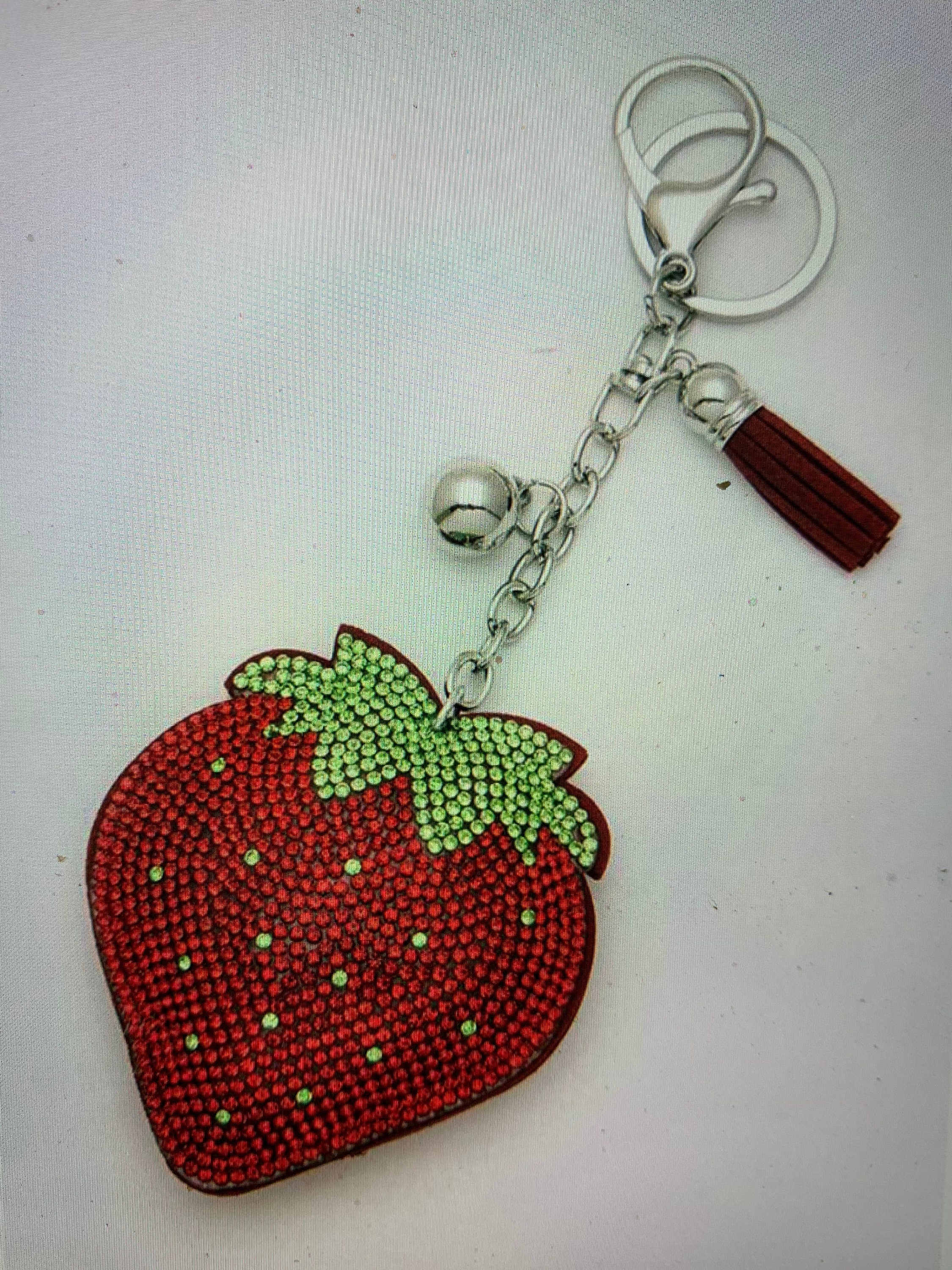 Crystal strawberry keychains strawberry keychains fruit Etsy