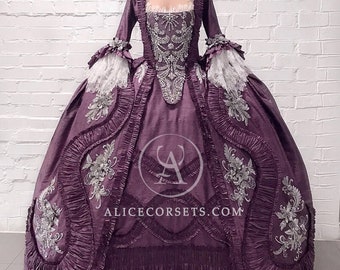 Rococo Dress Venice Carnival Historical Costume ~ Bridgerton Queen Style 18th Century Fêtes Galantes Ball Gown ~ Marie Antoinette Dress