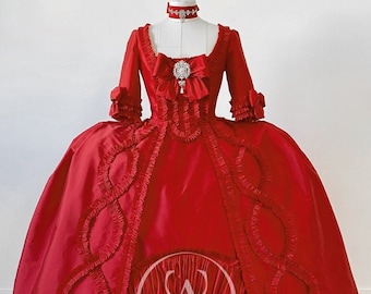 Royal Rococo Dress Venice Carnival Historical Costume ~ Bridgerton Queen Style 18th Century Fêtes Galantes Ball Gown Marie Antoinette Dress