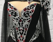Elven Warrior Princess Couture Fantasy Gothic Wedding Gown ~ Haute Goth Dress Fairytale Ball Costume ~ Halloween Armor Bridal Outfit Corset