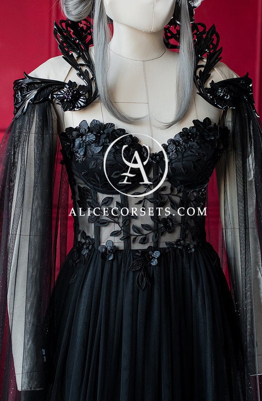 Luxury Gothic Fairytale Wedding Dress Cupped Corset Bodice | Etsy