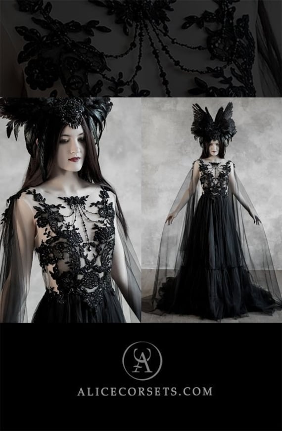 gothic evening dress