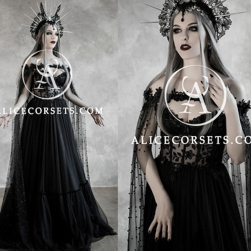 gothic black gown